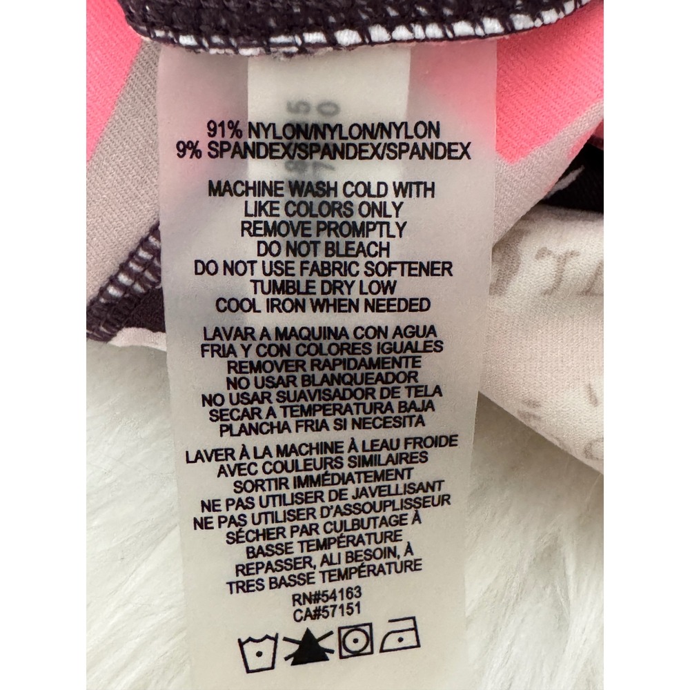 Calvin Klein Performance Womens XL Pink Graphic Palm Print Cropped Leggings WICK - Picture 5 of 7